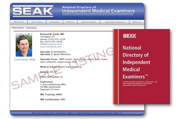 SEAK National Directory of Independent Medical Examiners